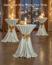 Cloud White Round Coffee Table with Matte White Finish for Living Room by Vasagle