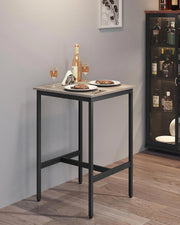 Square Tall Bar Table with Sturdy Metal Frame for Kitchen or Dining Room by Vasagle