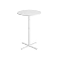 Snow White Bar Table for 2 to 3 People with Sturdy Metal Frame 60x60x104 cm by Vasagle