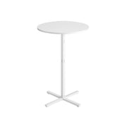 Snow White Bar Table for 2 to 3 People with Sturdy Metal Frame 60x60x104 cm by Vasagle