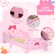 5 Piece Kids Princess Bedroom Furniture Set With Bed Storage and Dressing Table Pink AOSOM