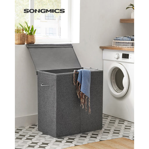 Extra Large 142L Collapsible Laundry Basket with Handles for Bedroom and Bathroom by Songmics