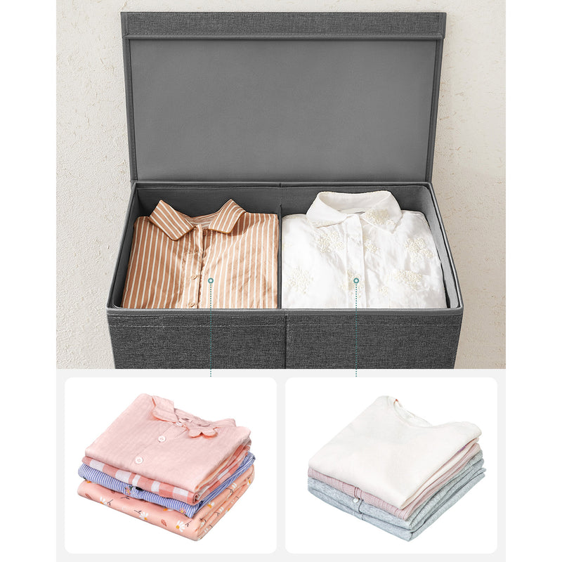 Extra Large 142L Collapsible Laundry Basket with Handles for Bedroom and Bathroom by Songmics