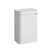 72 L Cloud White Bamboo Laundry Hamper with Handles for Bathroom or Bedroom by Songmics