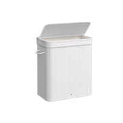 100L White Laundry Hamper with Lid and Handles for Bedroom or Bathroom by Songmics