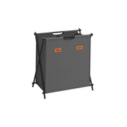115 L Slate Grey Laundry Hamper with 2 Compartments and Foldable X Frame by Songmics