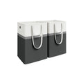 Set of 2 Collapsible 110L Laundry Hampers in Ink Black with Handles by Songmics