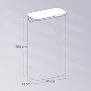 Large 90L Laundry Hamper with Lid Foldable Woven Basket for Clothes Storage by Songmics