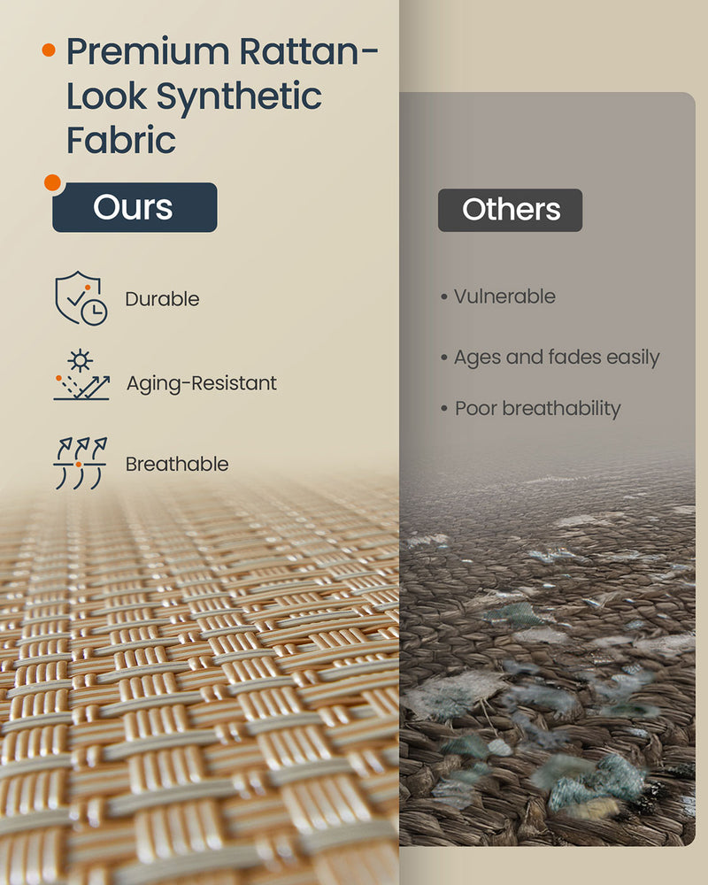 100L Laundry Basket with 2 Compartments in Natural Beige and Matte White by Songmics Home