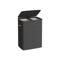 Dual Compartment Laundry Basket with Removable Liners for Sorting and Storage by Songmics