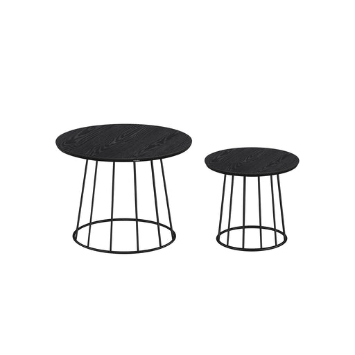 Set of 2 Round Nesting Side Tables for Living Room or Bedroom by Vasagle