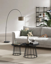 Set of 2 Round Nesting Side Tables for Living Room or Bedroom by Vasagle