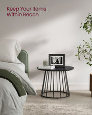 Set of 2 Round Nesting Side Tables for Living Room or Bedroom by Vasagle