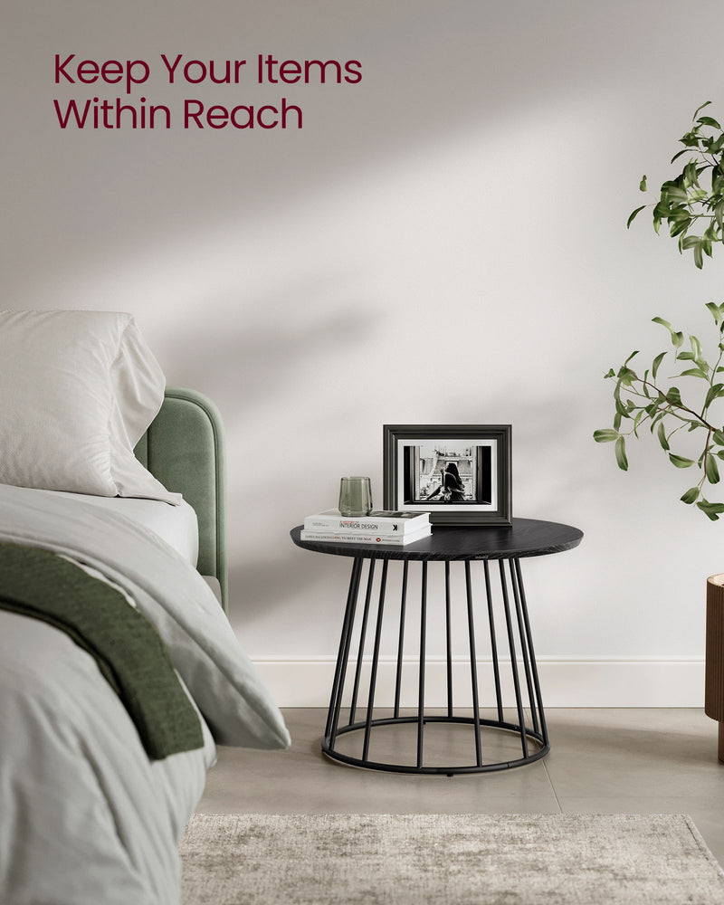 Set of 2 Round Nesting Side Tables for Living Room or Bedroom by Vasagle