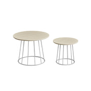Set of 2 Modern Round Coffee Tables for Living Room by Vasagle