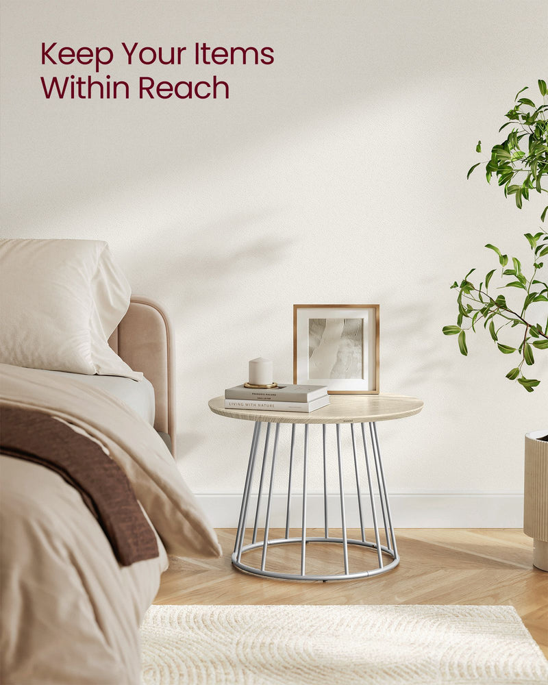 Set of 2 Modern Round Coffee Tables for Living Room by Vasagle