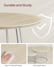 Set of 2 Modern Round Coffee Tables for Living Room by Vasagle