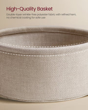 Round Coffee Table with Storage Shelf for Living Room Space Saving Design by Vasagle