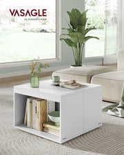Set of 3 White Customisable Coffee Tables for Living Room or Lounge by Vasagle