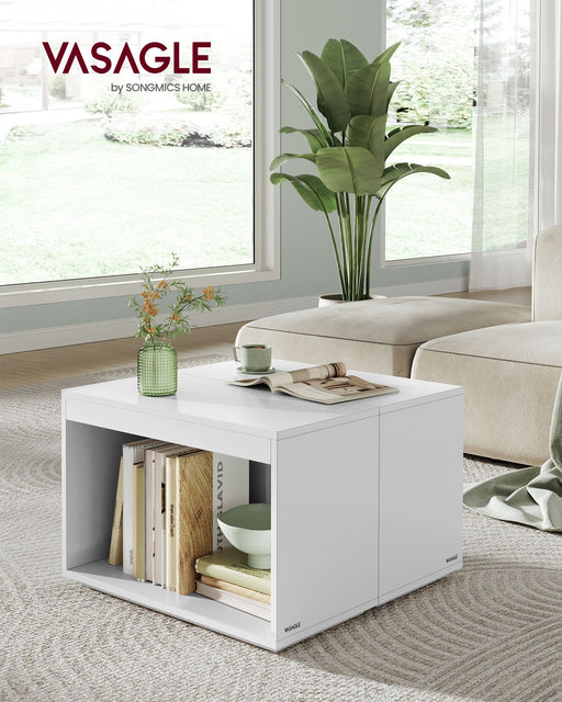 Set of 3 White Customisable Coffee Tables for Living Room or Lounge by Vasagle