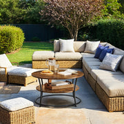 Round Coffee Table with Storage Shelf for Living Room and Lounge by Vasagle