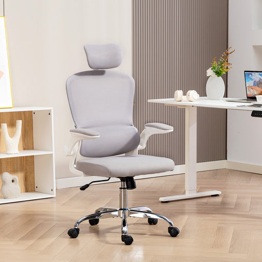 Ergonomic Mesh Back Office Chair With Lumbar Support For All Day Comfort, Grey