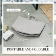 Cotton Rope Laundry Basket 36L With Easy Carry Handles For Clothes Storage, Grey