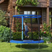 8ft Outdoor Trampoline with Safety Net and Padded Edge Cover by SPORTNOW AOSOM