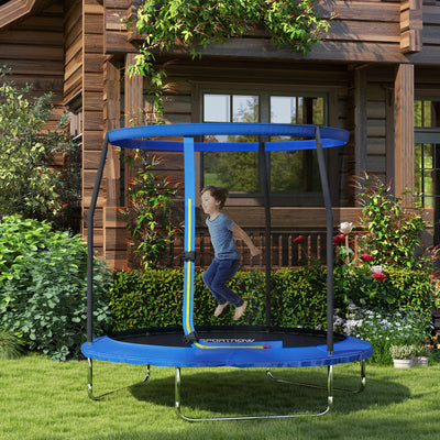 8ft Outdoor Trampoline with Safety Net and Padded Edge Cover by SPORTNOW AOSOM