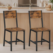Set of 2 Rustic Dining Chairs for Kitchen or Dining Room by Vasagle