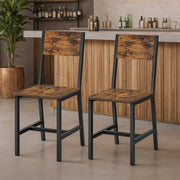 Set of 2 Rustic Dining Chairs for Kitchen or Dining Room by Vasagle