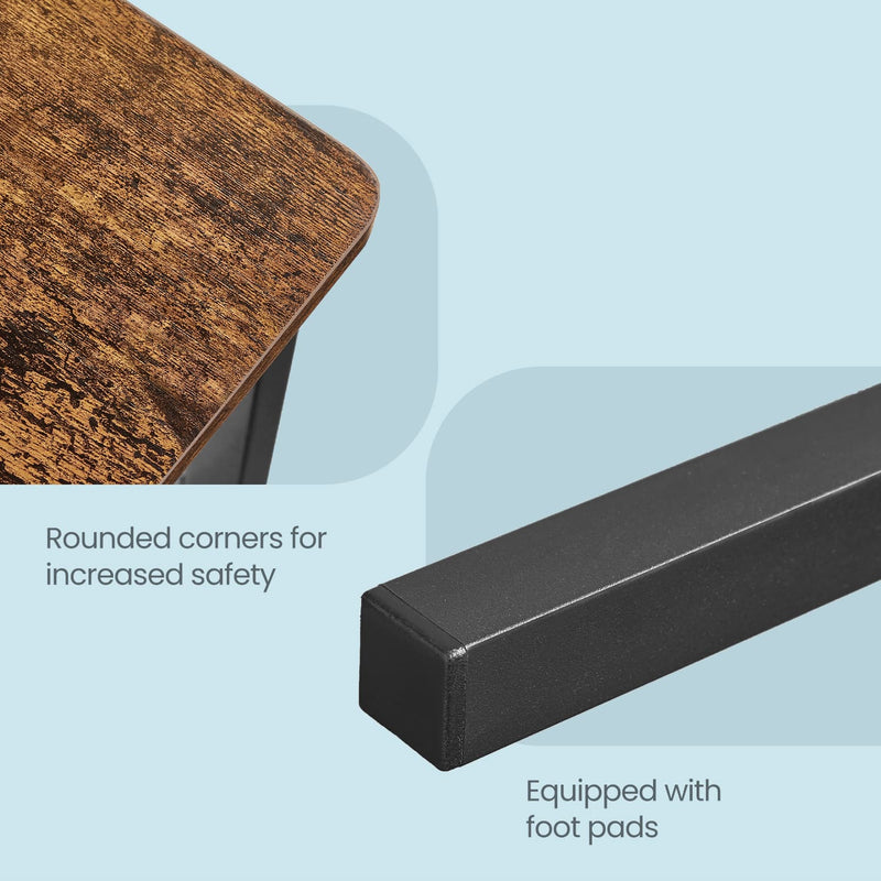 Set of 2 Rustic Dining Chairs for Kitchen or Dining Room by Vasagle