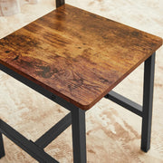 Set of 2 Industrial Dining Chairs with Steel Frame for Kitchen or Dining Room by Vasagle