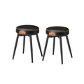 Set of 2 Upholstered Dining Chairs in Ink Black Modern Comfortable Seating by Vasagle