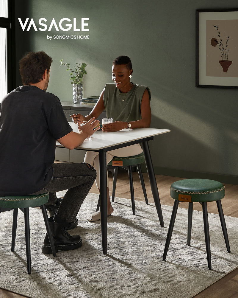 Set of 2 Upholstered Dining Chairs with Cushioned Seats in Modern Design by Vasagle