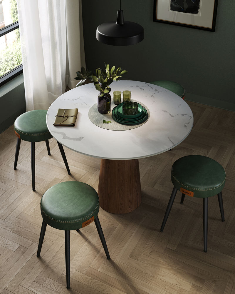 Set of 2 Upholstered Dining Chairs with Cushioned Seats in Modern Design by Vasagle