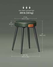 Set of 2 Upholstered Dining Chairs with Cushioned Seats in Modern Design by Vasagle