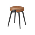 Caramel Brown Upholstered Dining Chair with Cushioned Seat and Modern Design by Vasagle