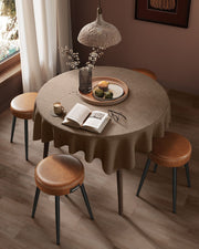 Caramel Brown Upholstered Dining Chair with Cushioned Seat and Modern Design by Vasagle