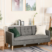 Modern 3 Seater Sofa with Hidden Storage Ideal for Small Living Rooms Grey