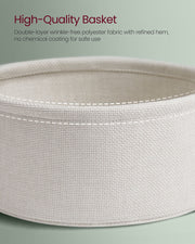 Round Side Table With USB and Plug Sockets in Forest Green and Cream White with Sturdy Metal Frame by Vasagle