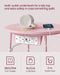 Round Side Table in Jelly Pink and Cream White for Bedroom or Living Room by Vasagle