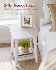 Wooden Side Table with Storage Shelf for Living Room or Bedroom by Vasagle