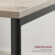 2 Tier Industrial End Table with Storage Shelf and Metal Frame for Living Room by Vasagle