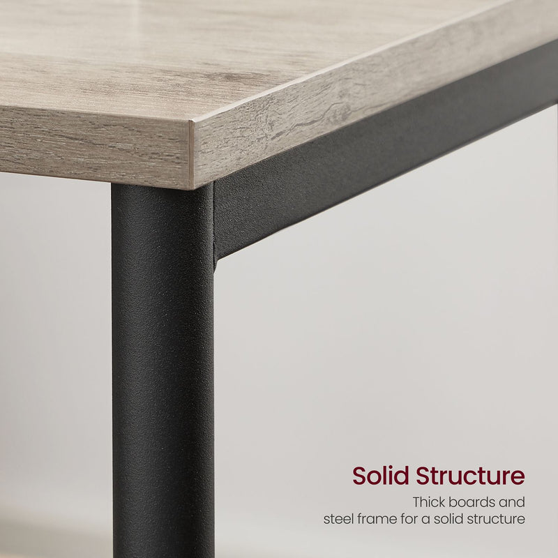 2 Tier Industrial End Table with Storage Shelf and Metal Frame for Living Room by Vasagle