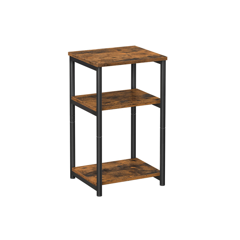 3 Tier Side Table with Storage Shelves and Sturdy Steel Frame for Living Room by Vasagle