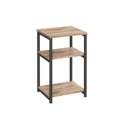 Camel Brown Sofa Side Table with Sturdy Steel Frame for Living Room or Bedroom by Vasagle