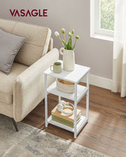 Industrial Bedside Table with Storage Shelf and Steel Frame for Bedroom by Vasagle