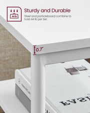 Industrial Bedside Table with Storage Shelf and Steel Frame for Bedroom by Vasagle