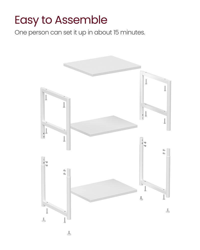 Industrial Bedside Table with Storage Shelf and Steel Frame for Bedroom by Vasagle